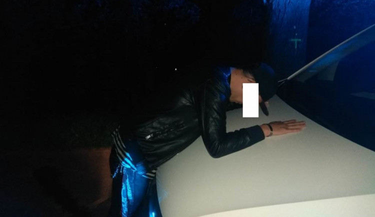 Mladík, který s kamarády ničil koše a lampu, se po příjezdu strážníků schoval do rybníka