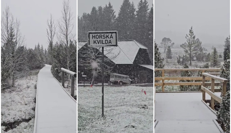 VIDEO: Šumavu opět pokryl sníh, chladno bude až do konce dubna