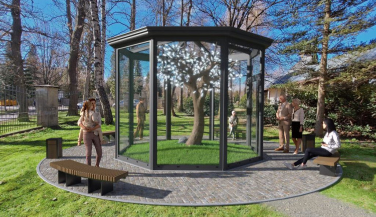 Hřbitov v Mariánských Lázních dostane nové pietní místo. Představovat ho bude křišťálový strom