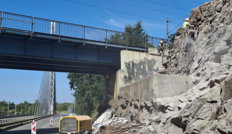 Práce na skále u Tábora omezí dopravu na silnici I/19 do půlky prosince