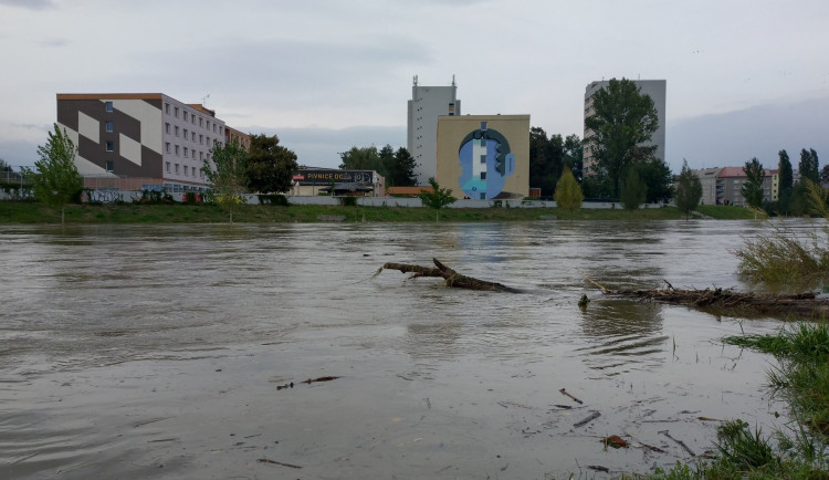 VIDEO: Morava zaplavuje okolí, Olomouc bojuje s dvacetiletou vodou. Kulminace bude už dnes večer