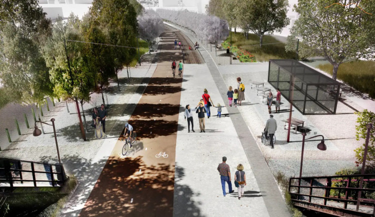 Autoři petice požadují pokračování projektu drážní promenády. Vedení Prahy tvrdí, že zahájení stavby je naspadnutí