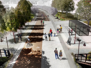 Autoři petice požadují pokračování projektu drážní promenády. Vedení Prahy tvrdí, že zahájení stavby je naspadnutí