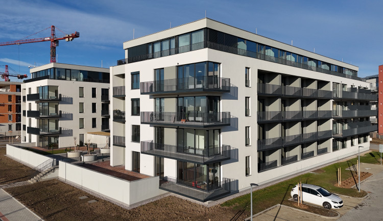 foto z výstavby 1. a 2. etapy Triangl Parku