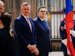 FOTOGALERIE: Prezident Pavel přijal na Hradě Zelenského při slavnostním ceremoniálu