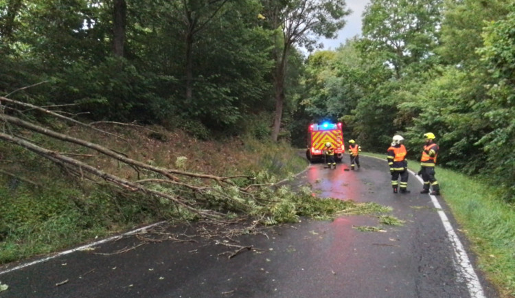 FOTO: Silné bouřky potrápily Šumpersko. Hasiči zasahovali hlavně u popadaných stromů