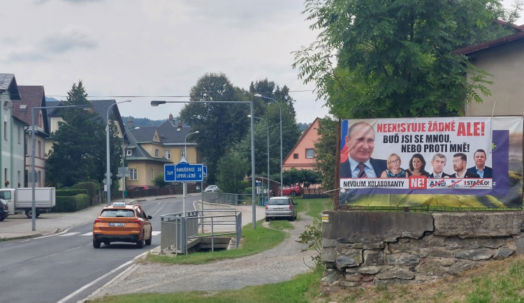 Jeseník nevolí ruské kolaboranty ani populisty. Originální billboardová kampaň zdárně pokračuje