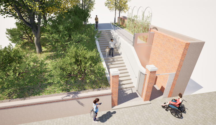 Tyršův sad se otevře všem. Z Botanické povede do parku výtah