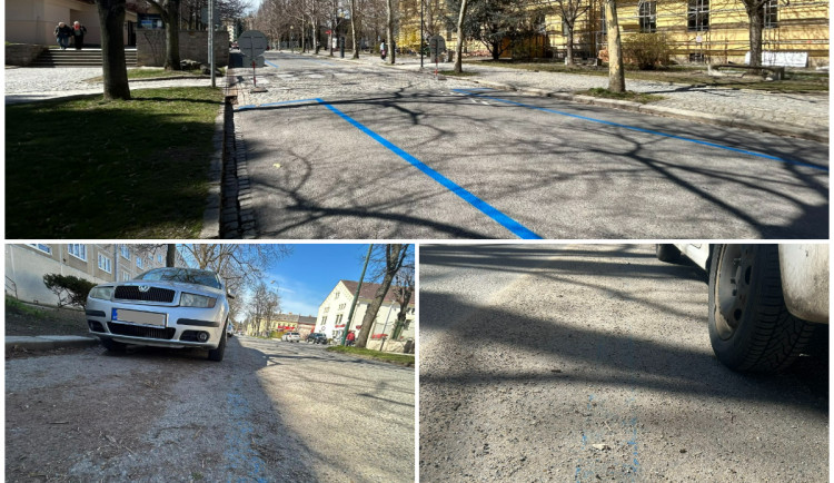 V Jihlavě se teď uklízí, obnovou prochází i modré čáry. Někde jsou téměř neviditelné