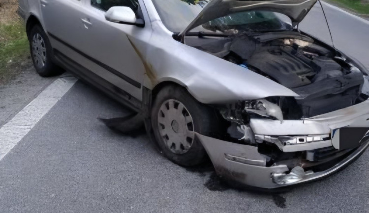 Divočák způsobil nehodu u Volar. Kamion skončil v příkopu, silnice je uzavřená