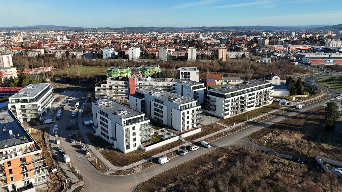 foto z výstavby 1. a 2. etapy Triangl Parku