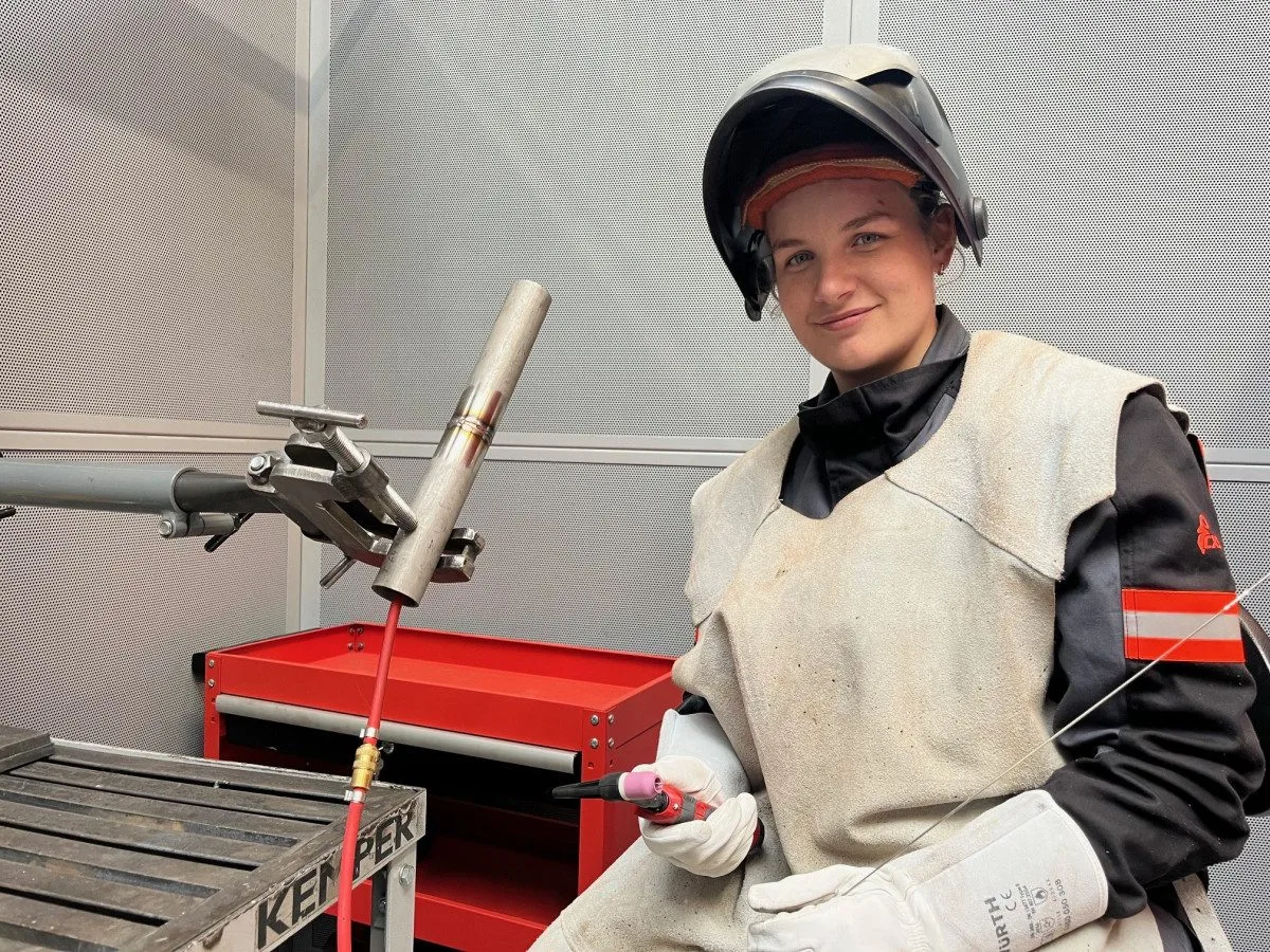 Leontına Urbanová je první svářečkou, která pracuje v Jaderné elektrárně Temelín