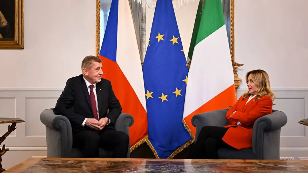Babiš jednal v Římě s Meloniovou o konkurenceschopnosti a spolupráci