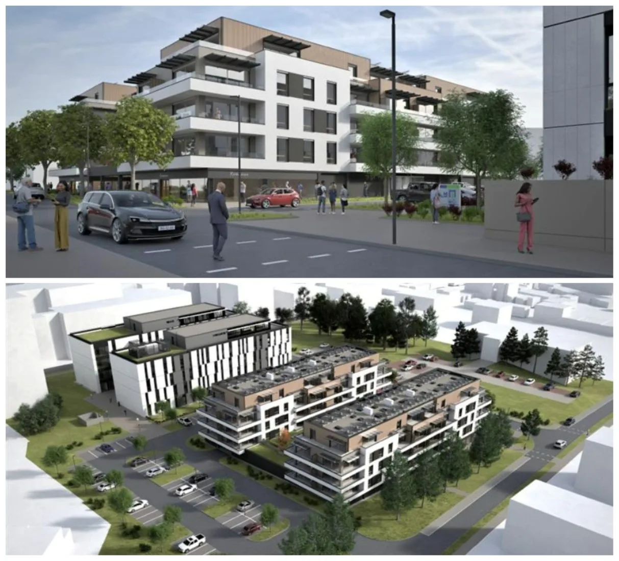 Jihlava bude mít v roce 2029 nový bytový dům s parkovištěm. Takhle bude vypadat