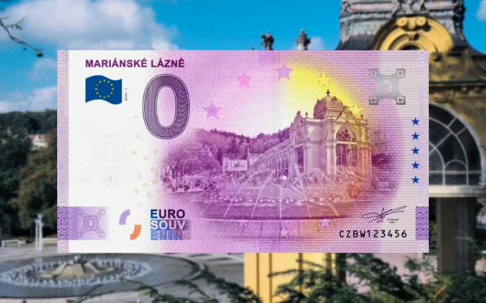 Mariánské Lázně nabídnou novou suvenýrovou eurobankovku. Začne se prodávat v září